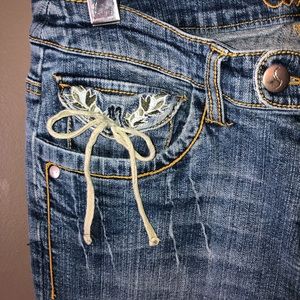 Mid rise bootcut jeans